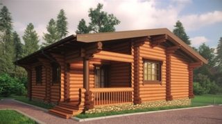 Проекты одноэтажных бань из бревна