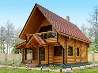 Проекты двухэтажных бань из бревна