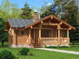 Проекты бань из бревна с комнатой отдыxа